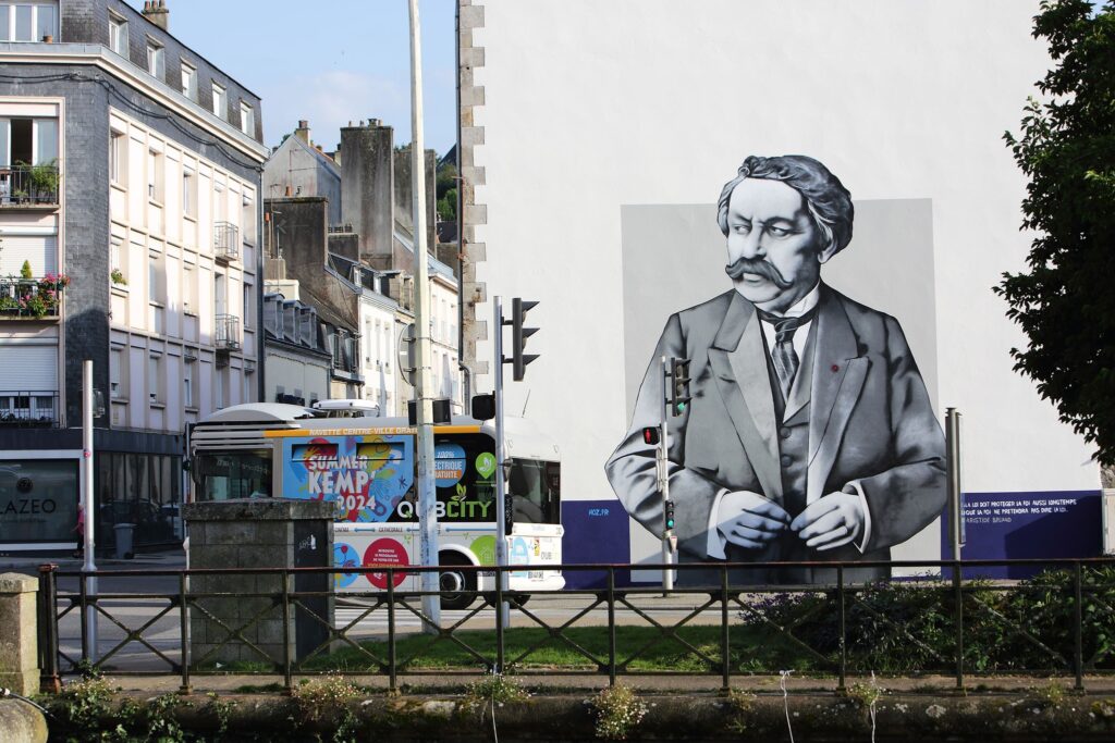 Portrait Aristide Briand par HOZ à Quimper. Photo : VQ